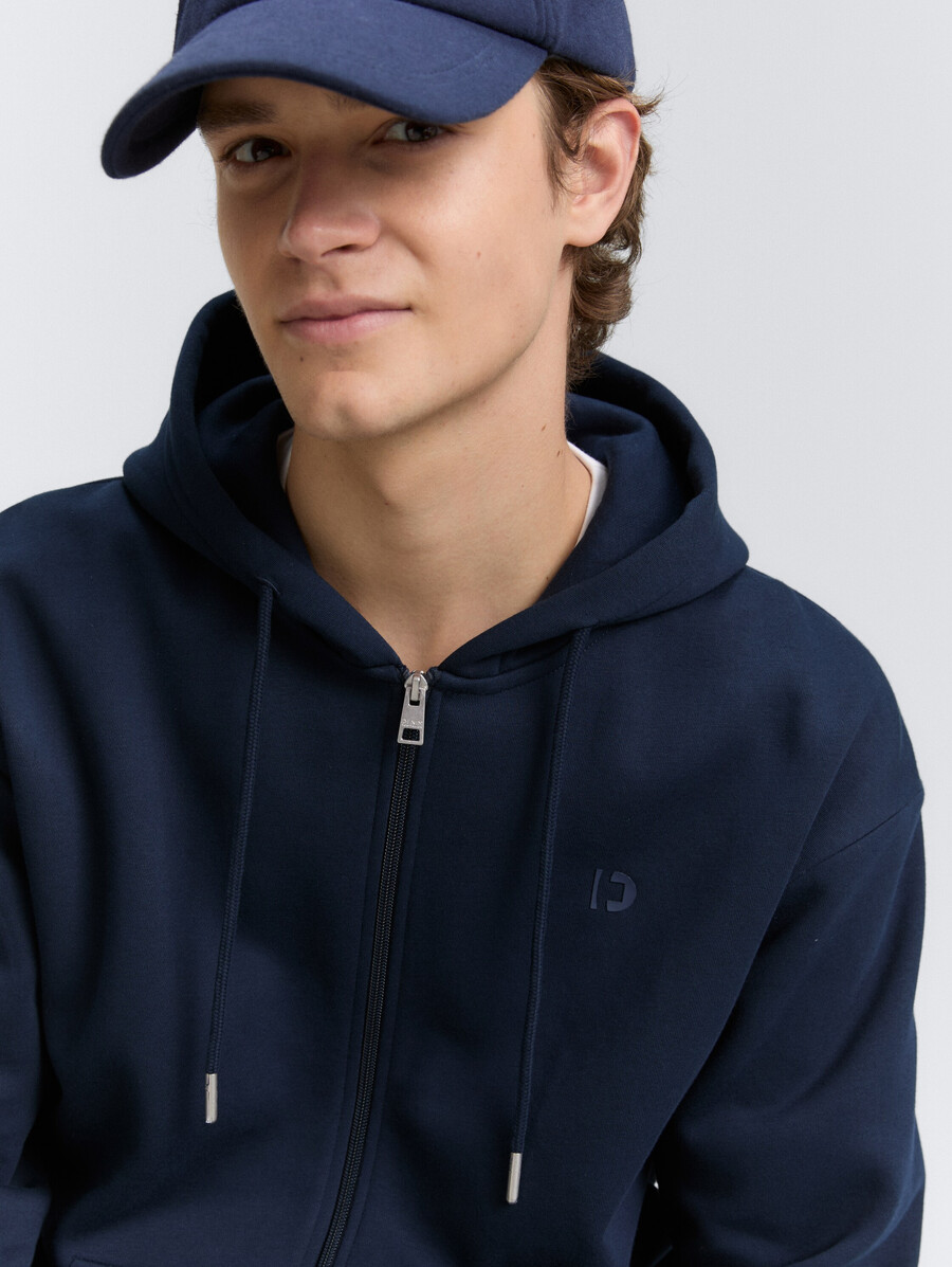 sweat à capuche imprimé avec logo
