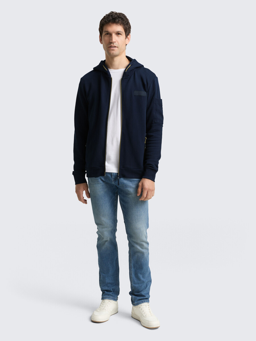 veste sweat-shirt à capuche avec poches zippées