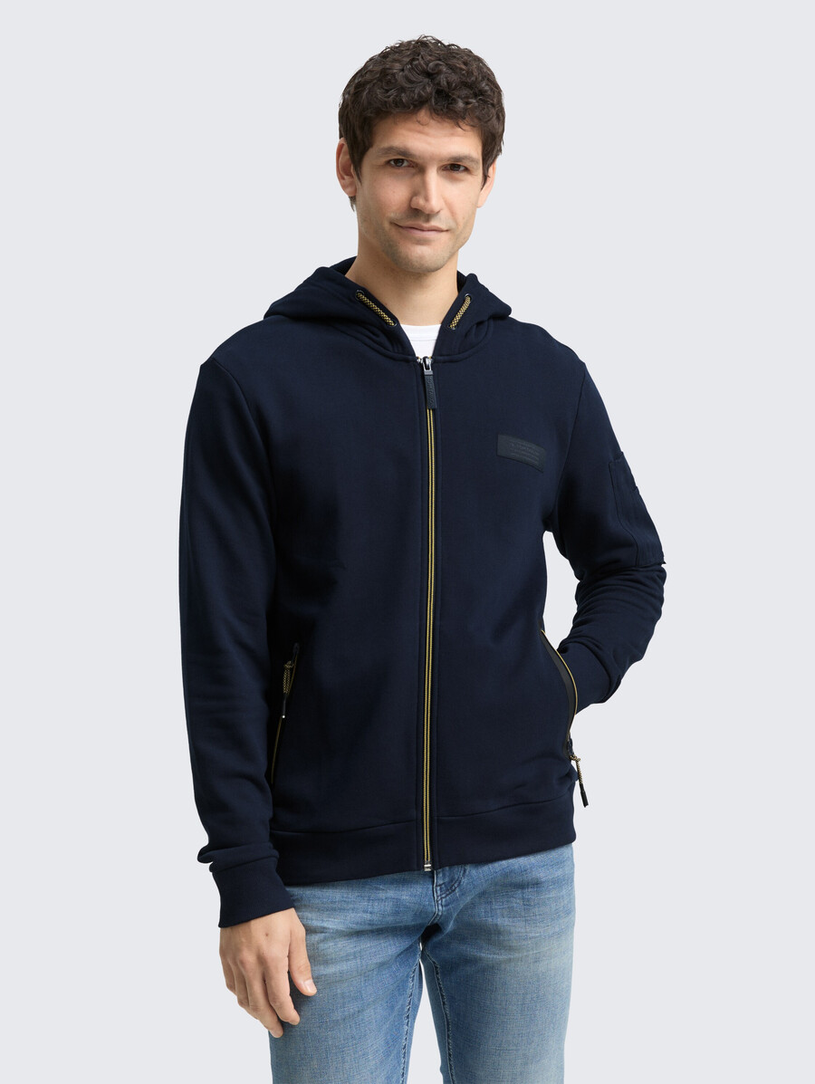 veste sweat-shirt à capuche avec poches zippées