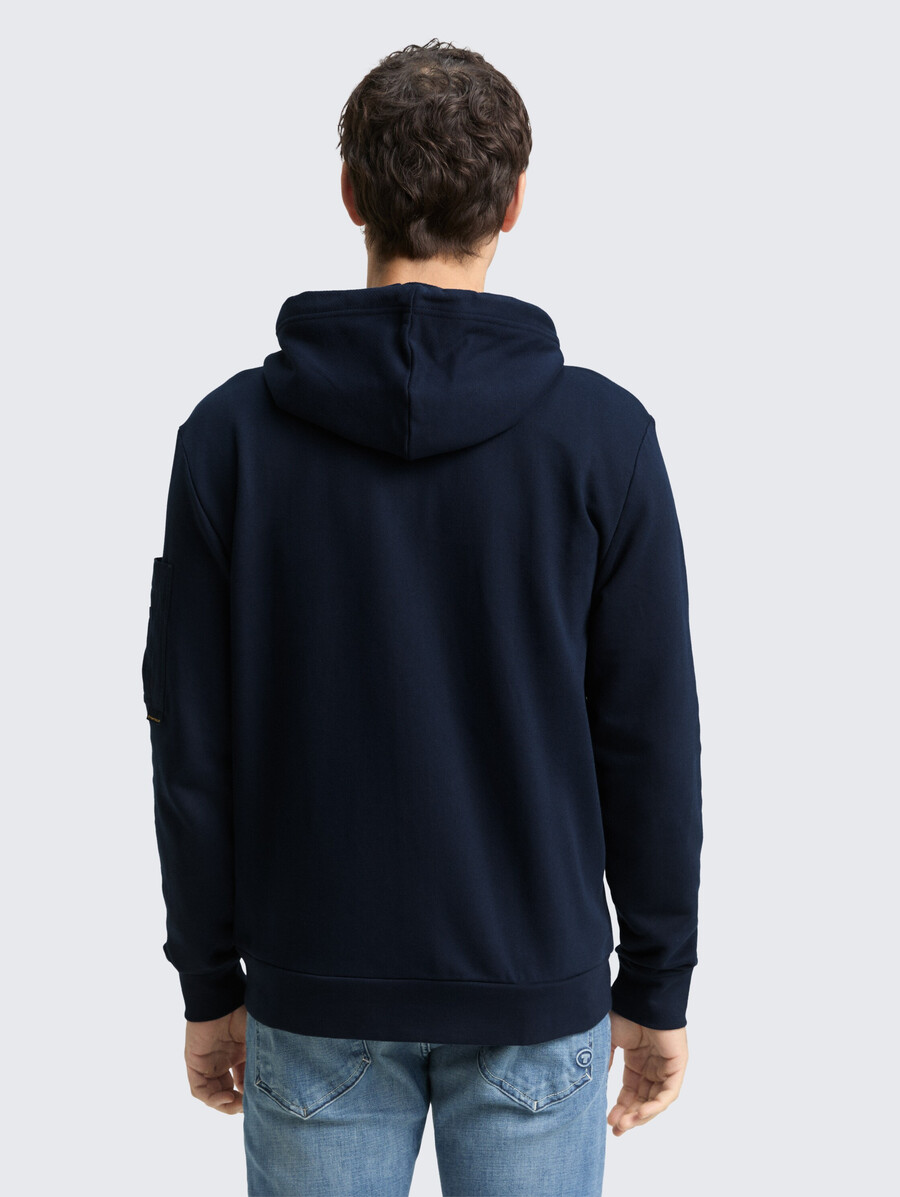 veste sweat-shirt à capuche avec poches zippées