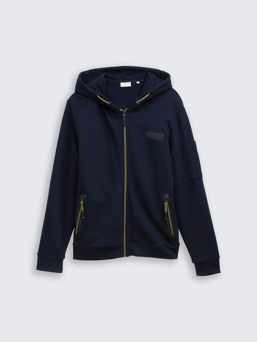 veste sweat-shirt à capuche avec poches zippées
