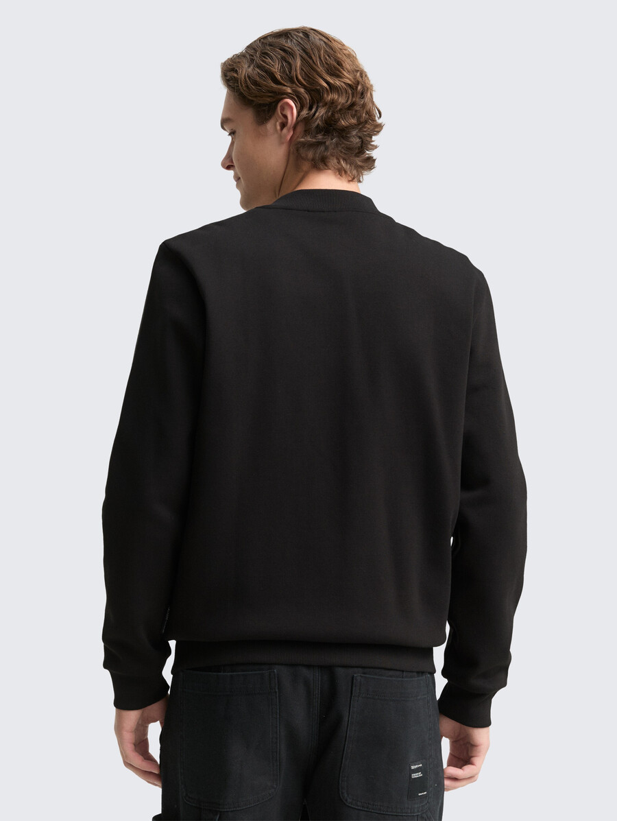 veste sweat-shirt à col bomber