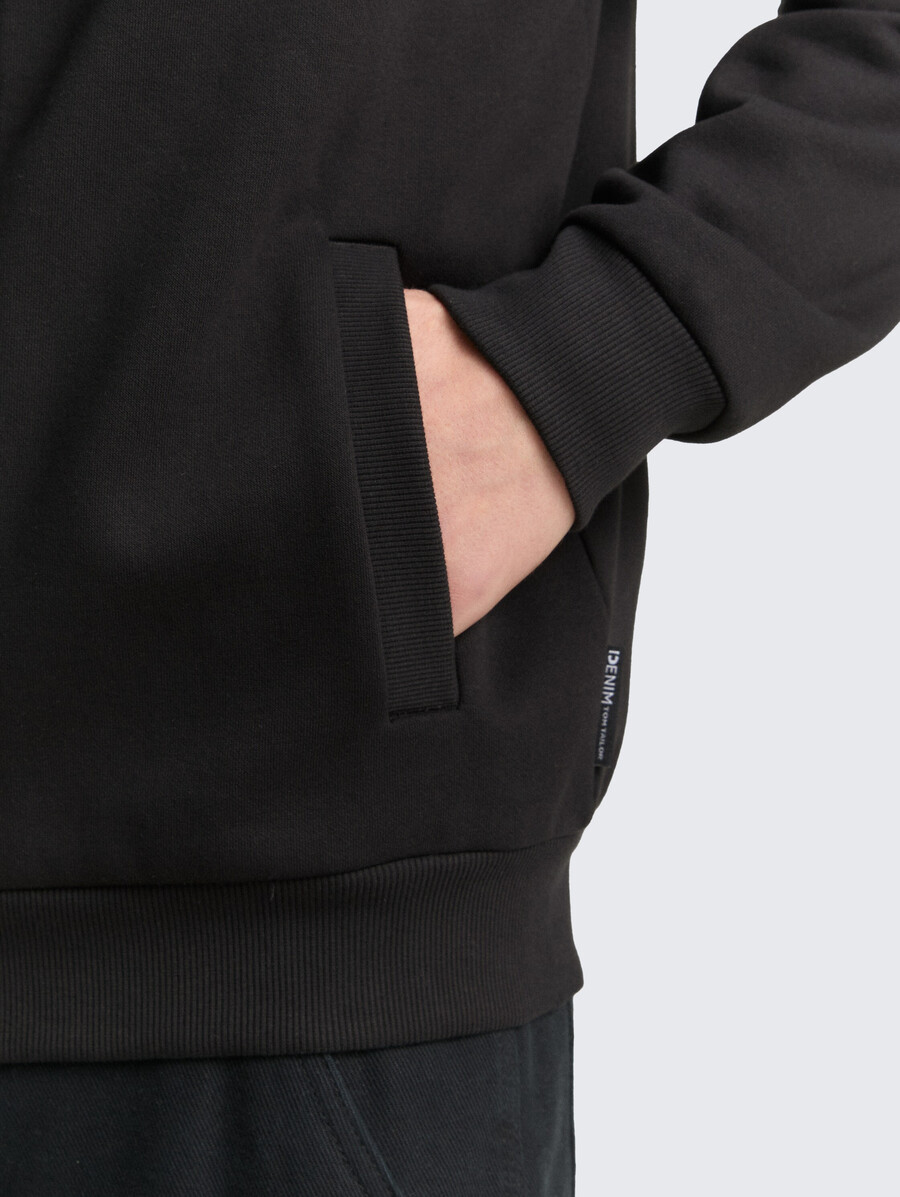 veste sweat-shirt à col bomber