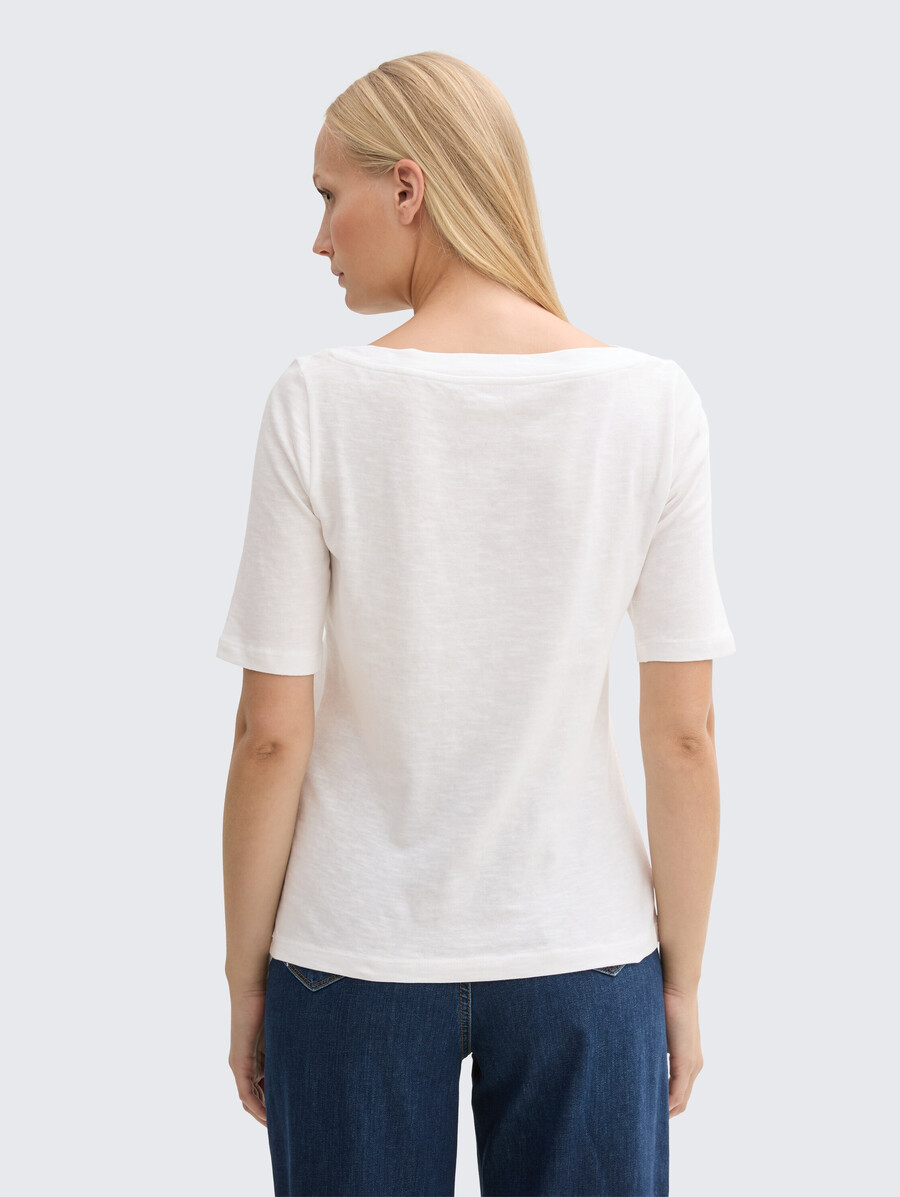 t-shirt à encolure bateau
