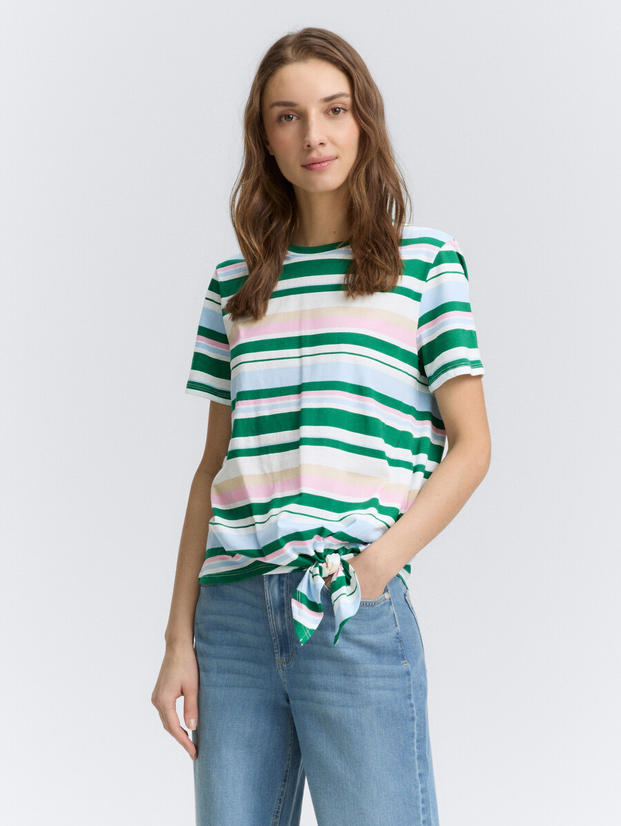 t-shirt avec détail de nœud