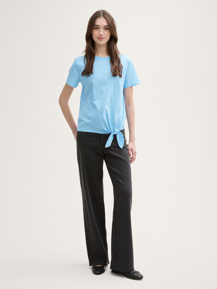 t-shirt avec détail de nœud