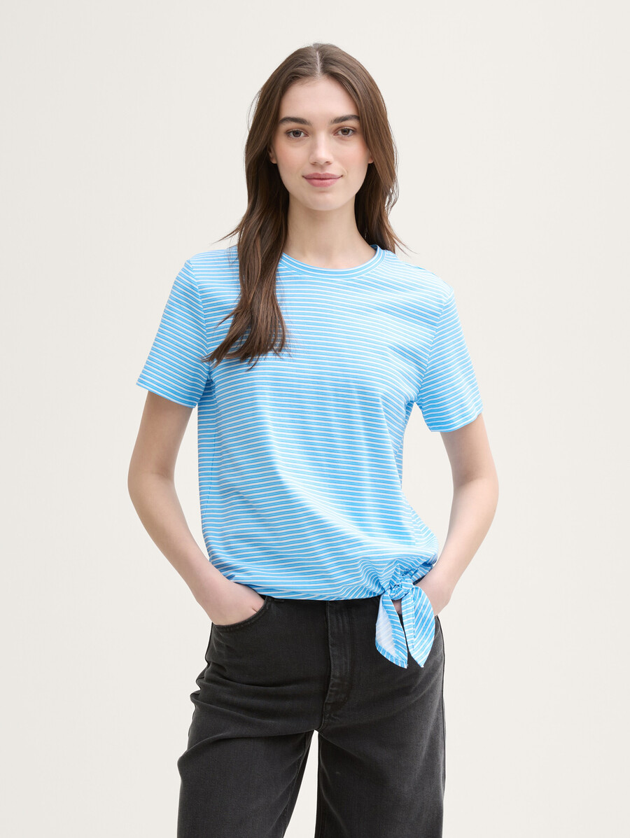 t-shirt avec détail de nœud