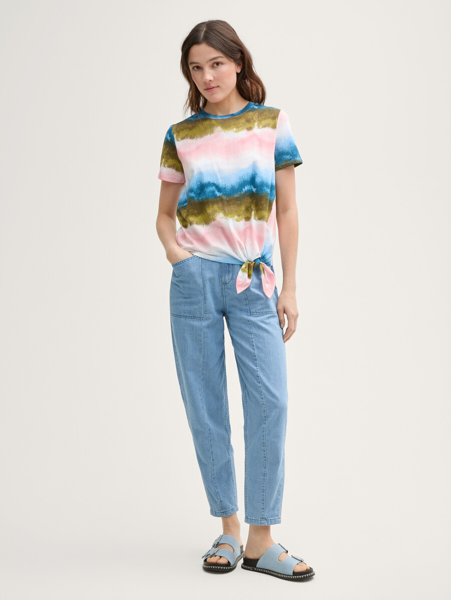 t-shirt avec détail de nœud