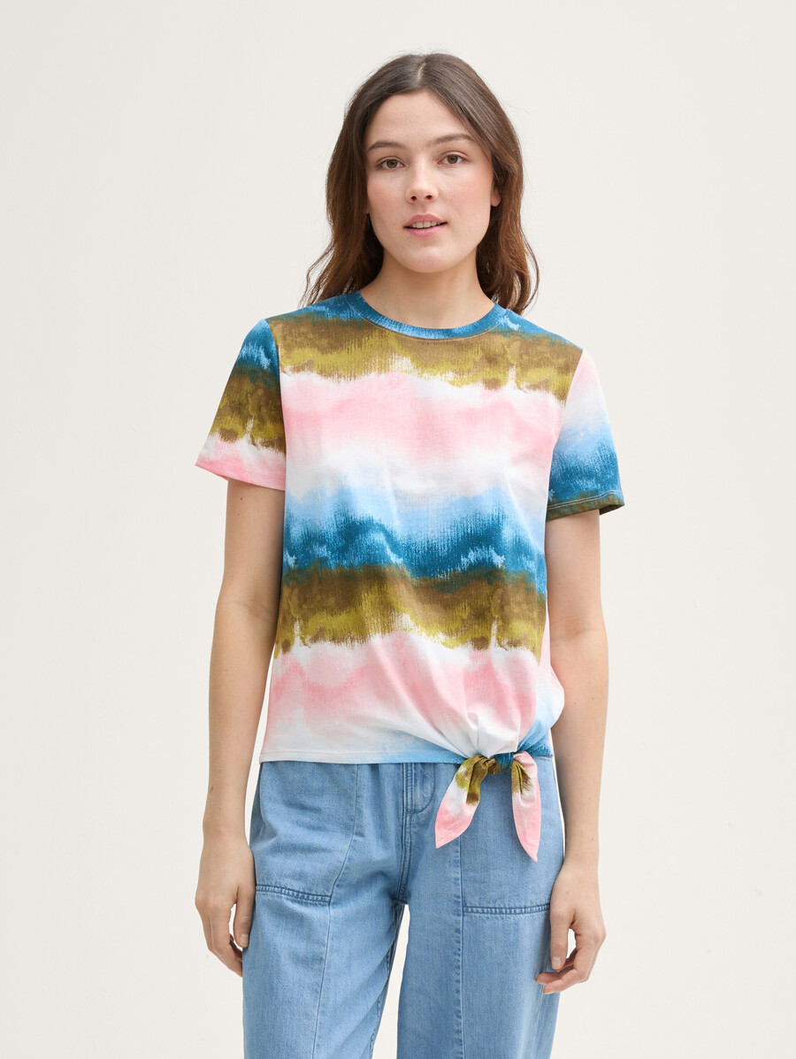 t-shirt avec détail de nœud