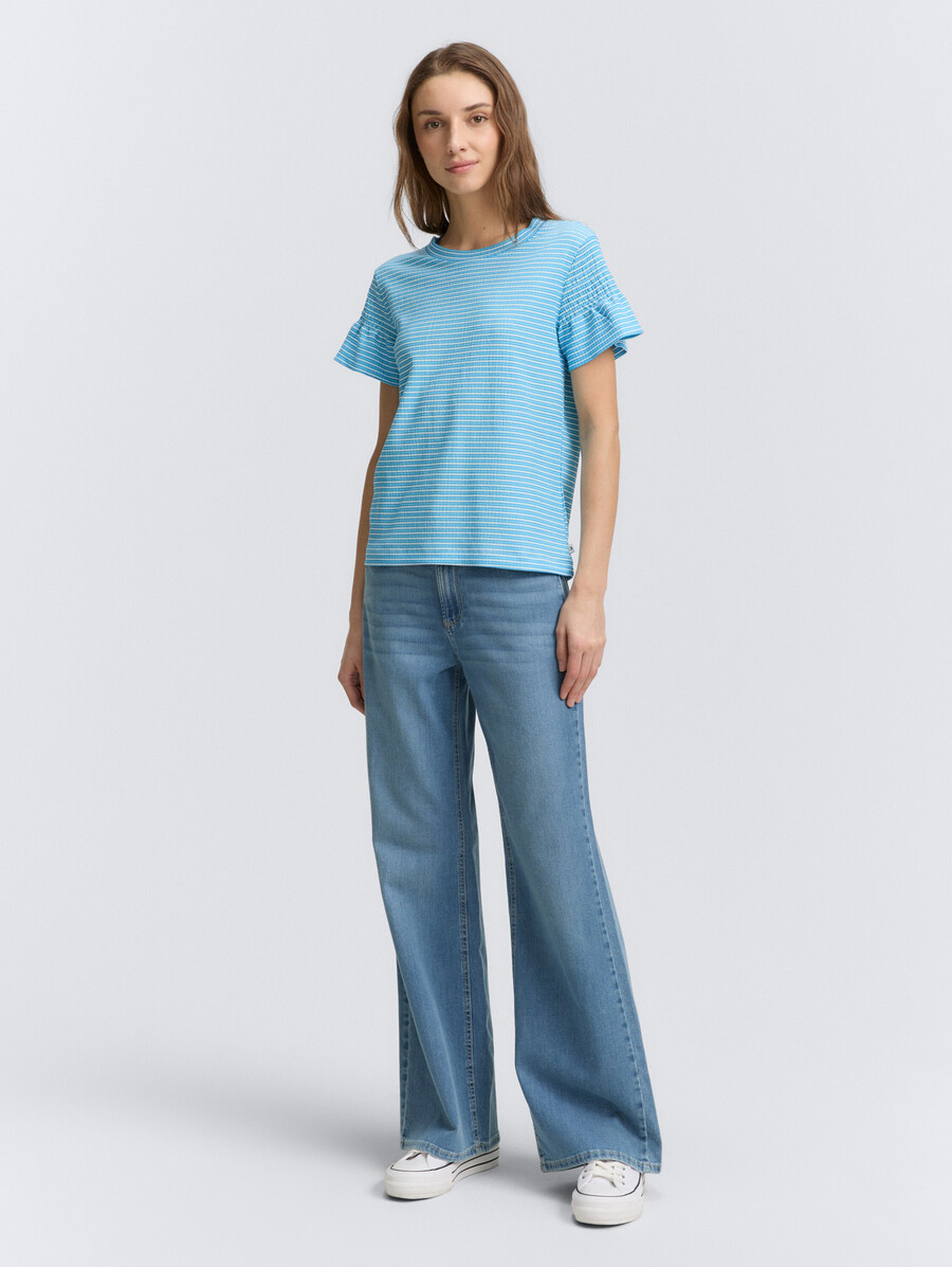 t-shirt avec détails fumés
