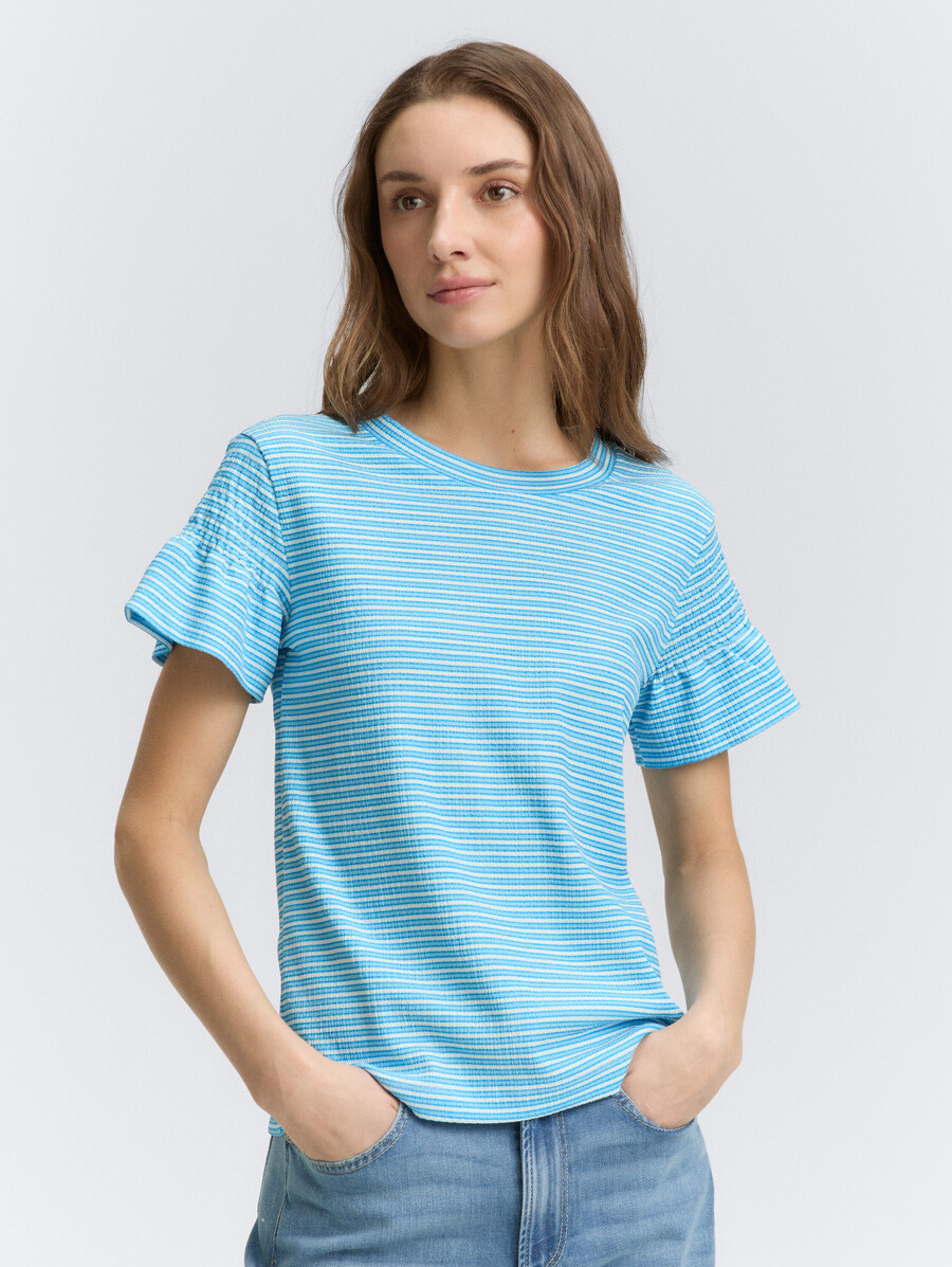 t-shirt avec détails fumés