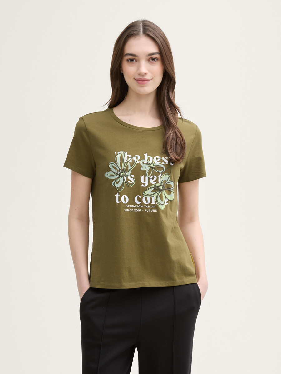 t-shirt à imprimé floral