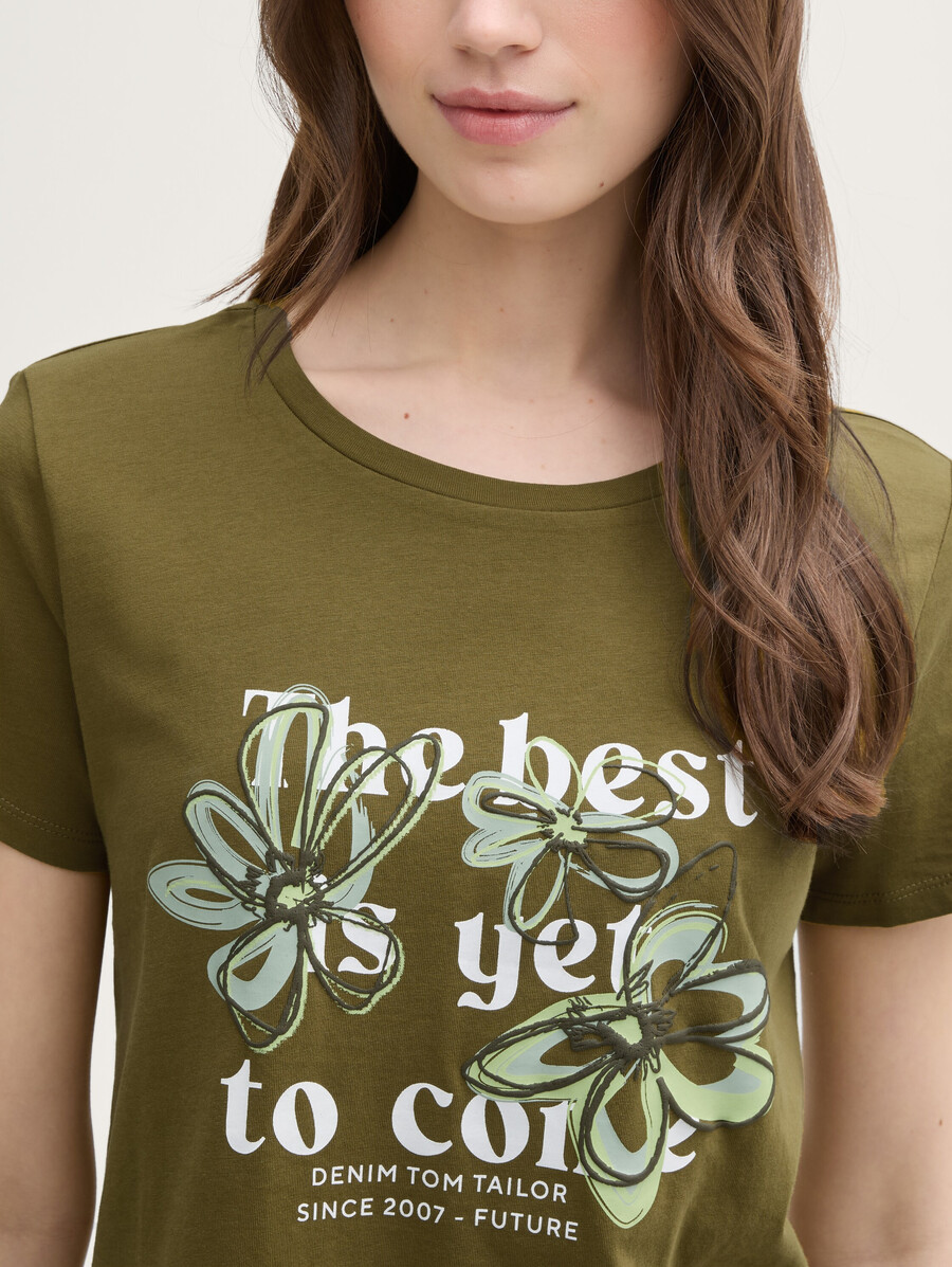 t-shirt à imprimé floral