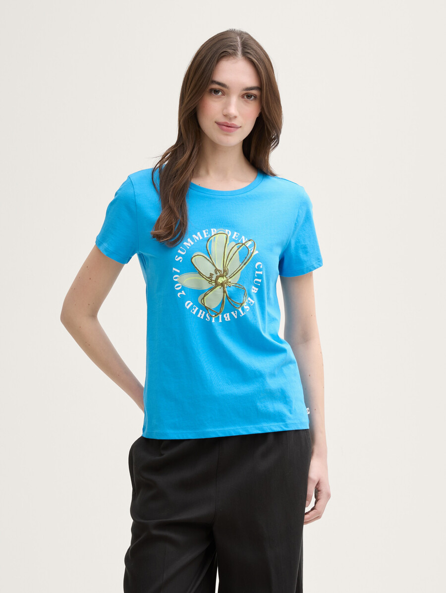 t-shirt à imprimé floral