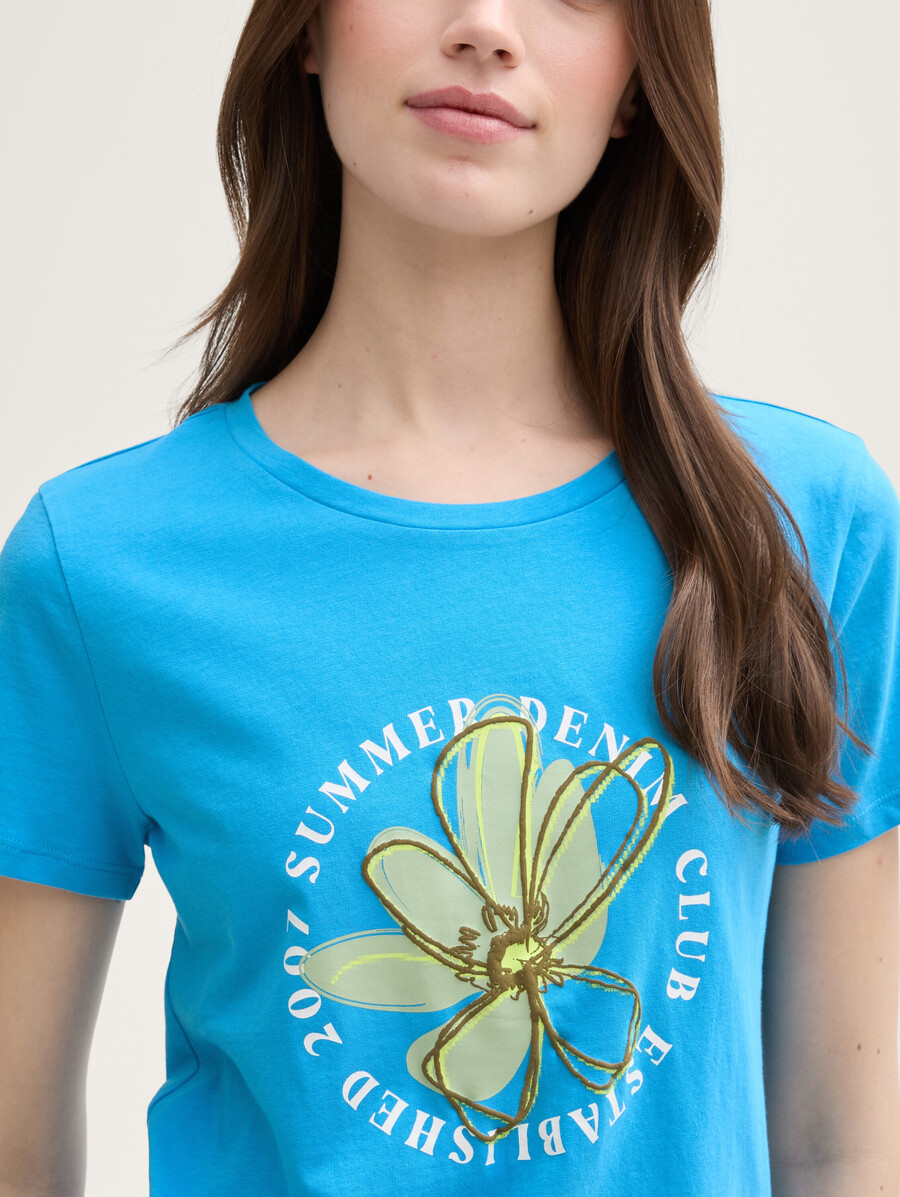 t-shirt à imprimé floral