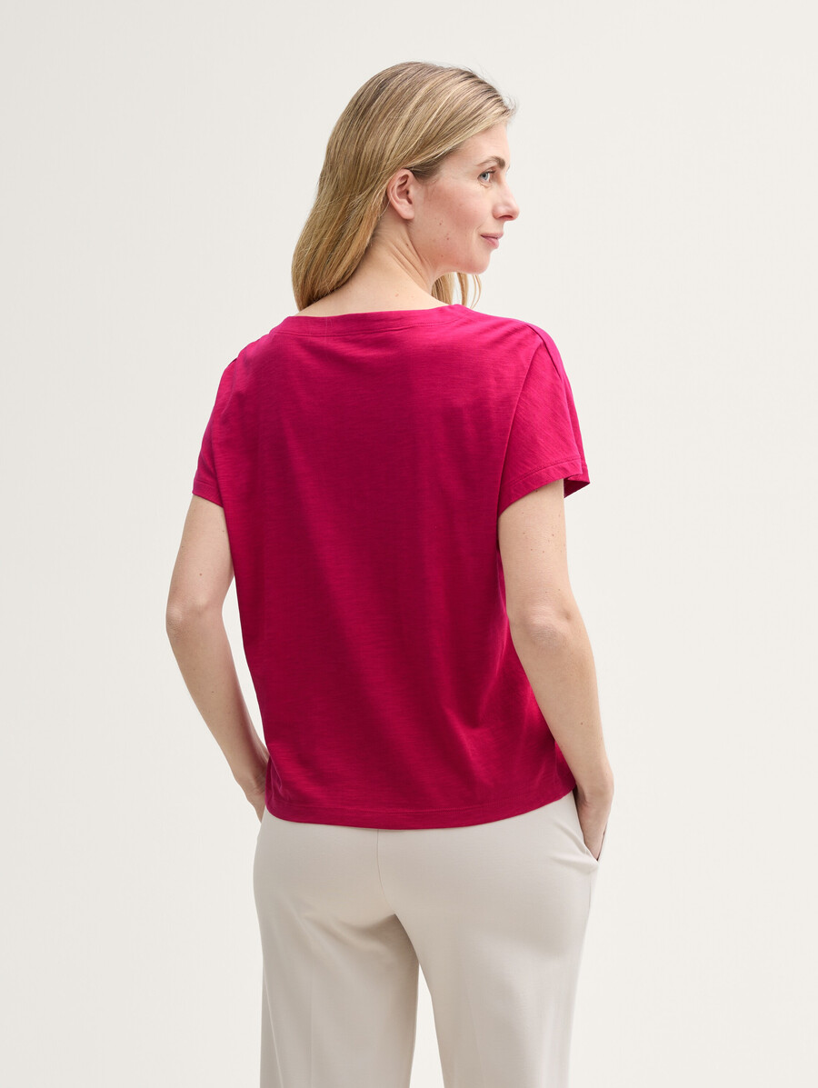 t-shirt à détails plissés