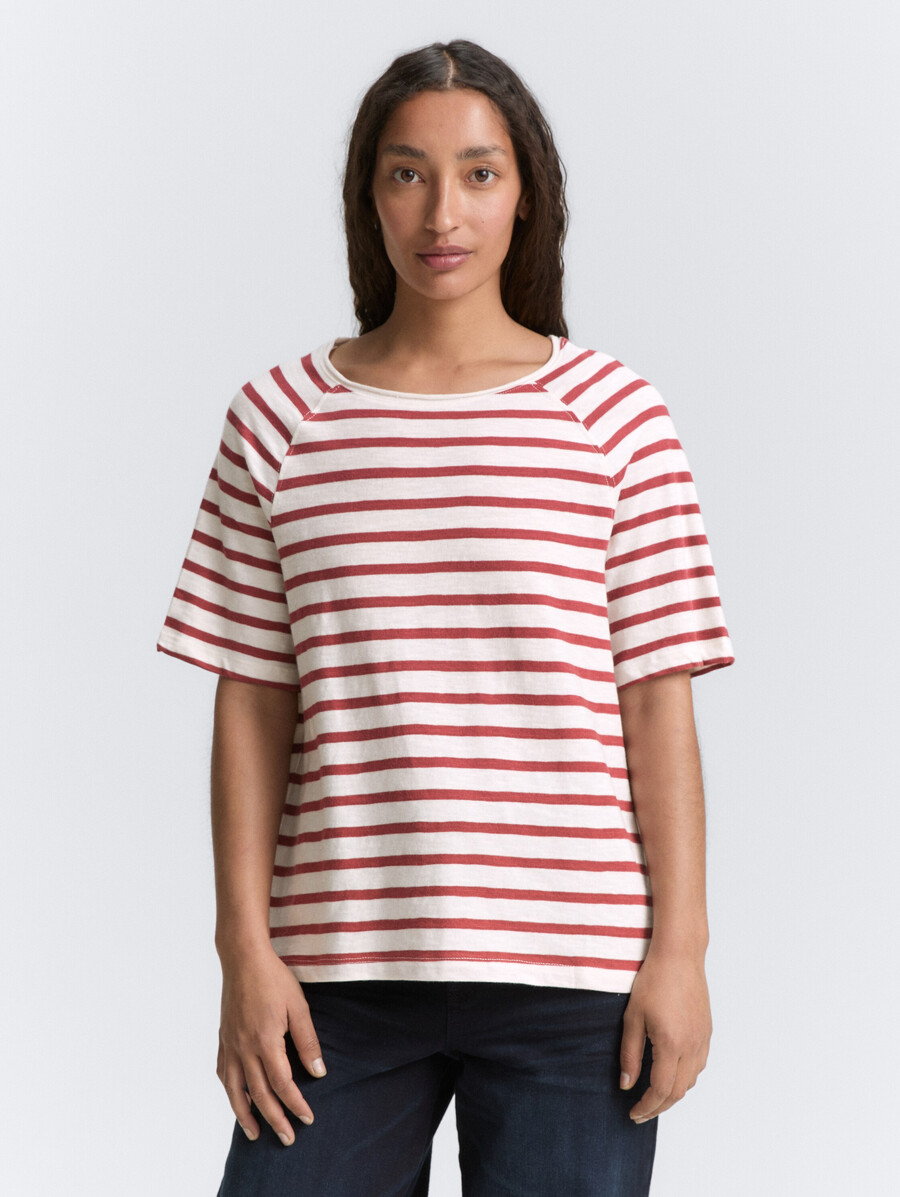 t-shirt raglan à rayures