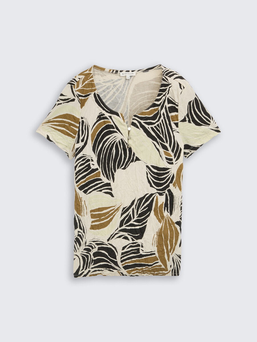 t-shirt froissé à motifs