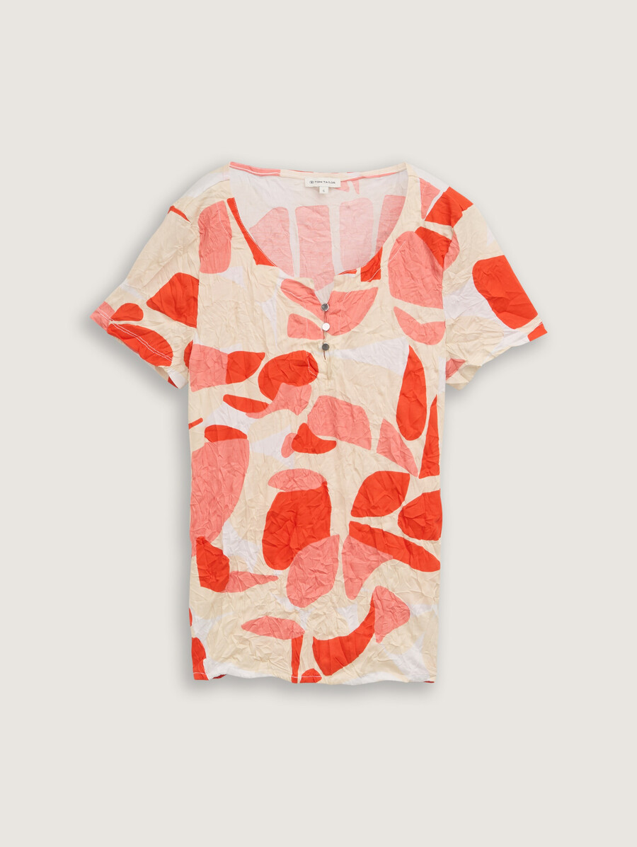t-shirt froissé à motifs