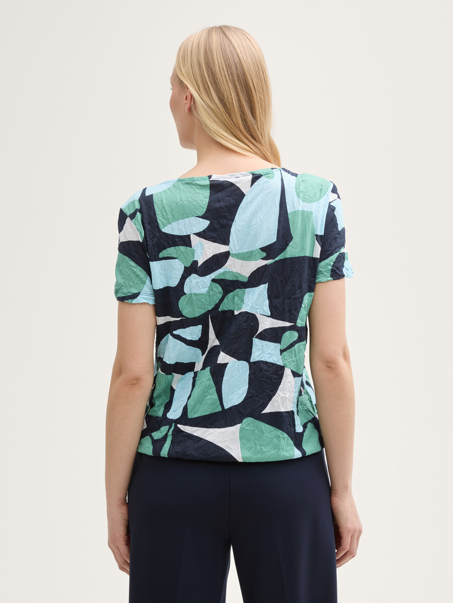 t-shirt froissé à motifs