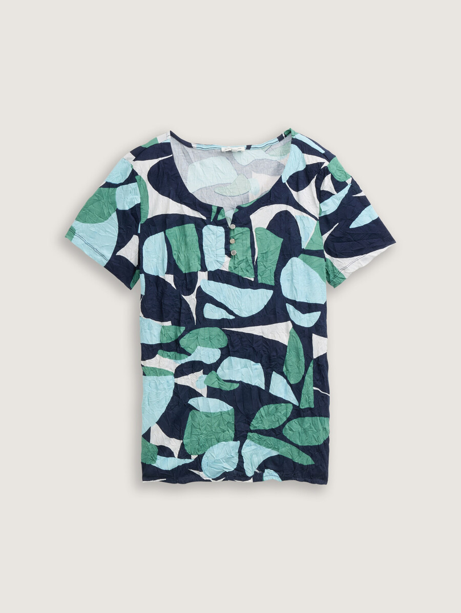 t-shirt froissé à motifs
