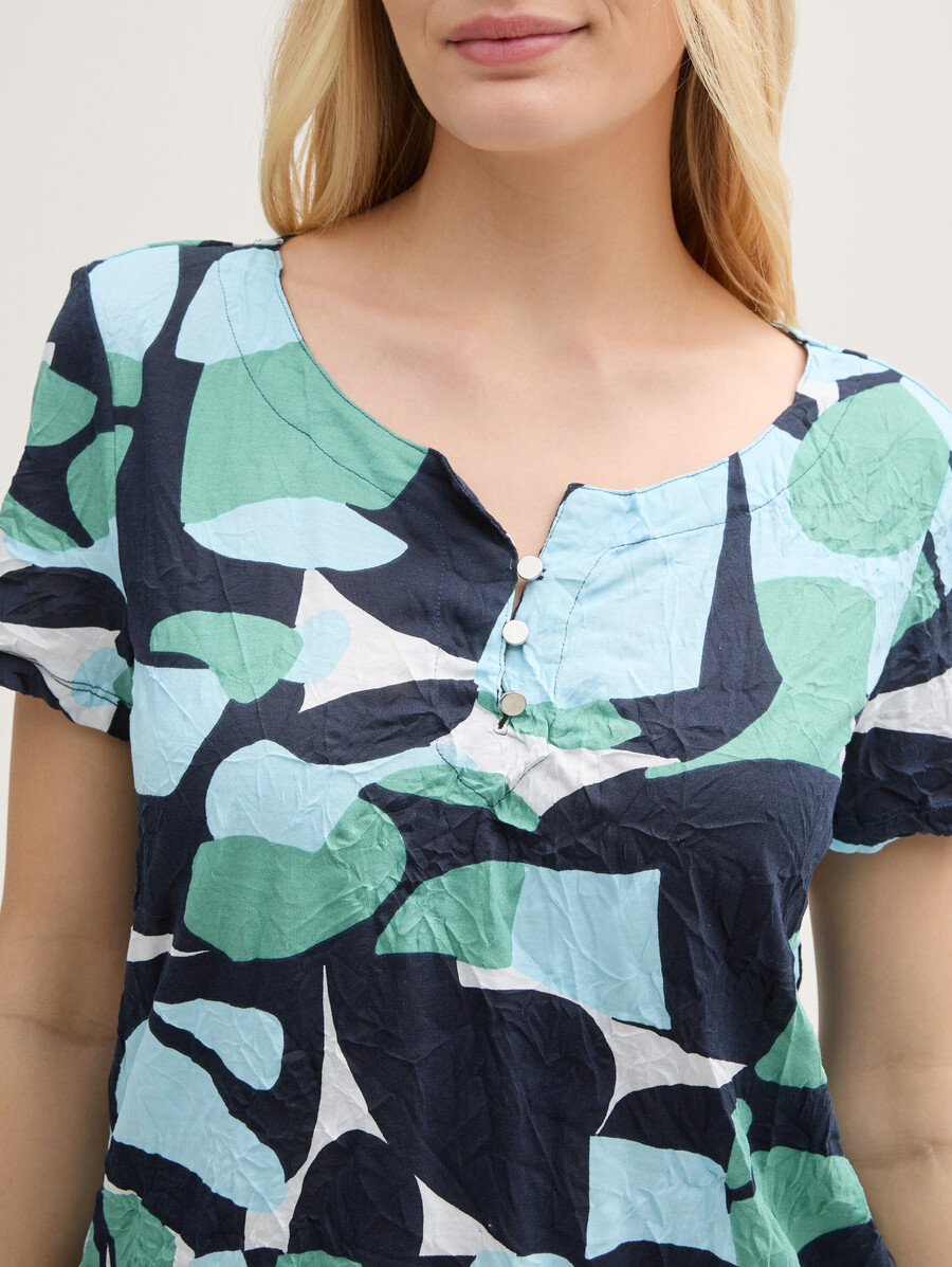 t-shirt froissé à motifs
