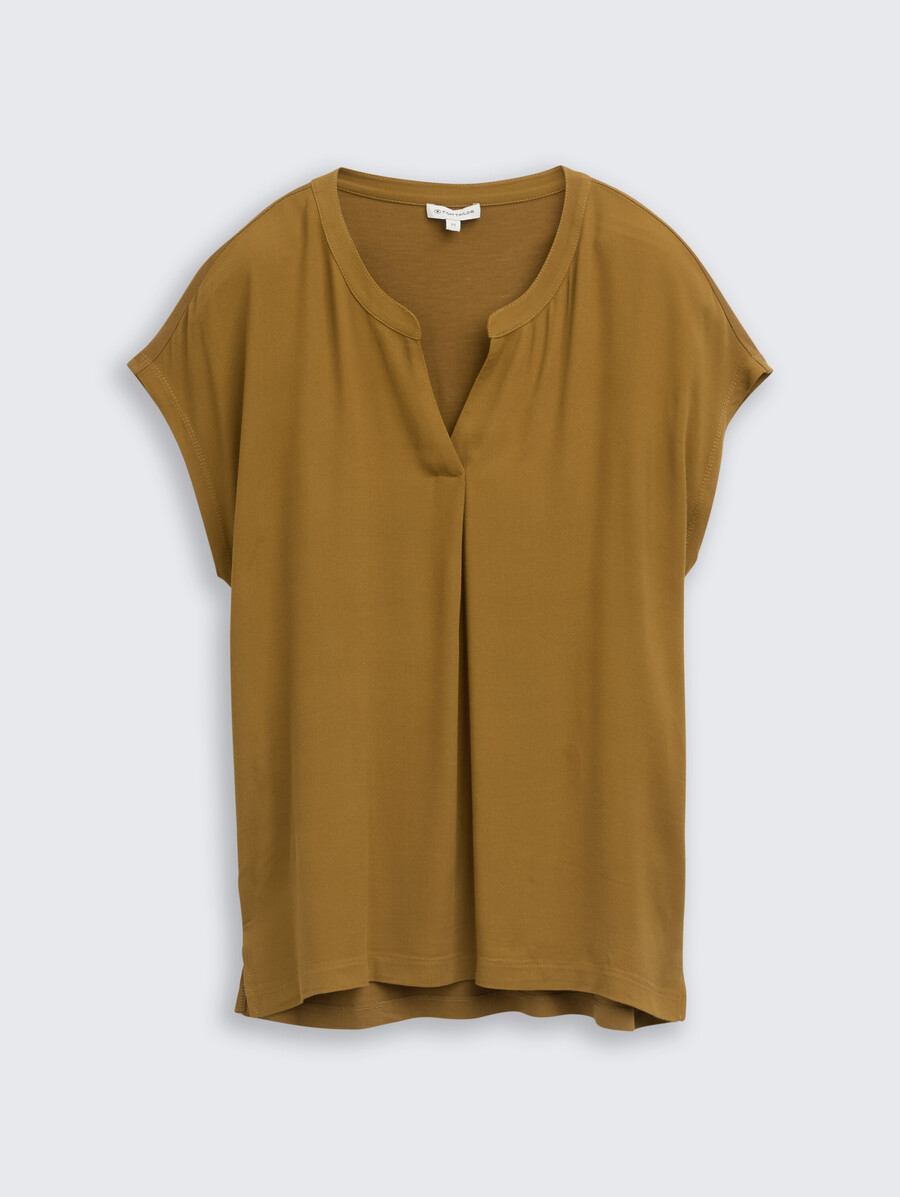 chemisier en mélange de matières