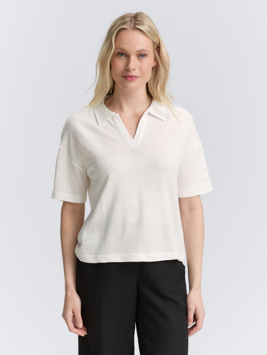 t-shirt à col polo