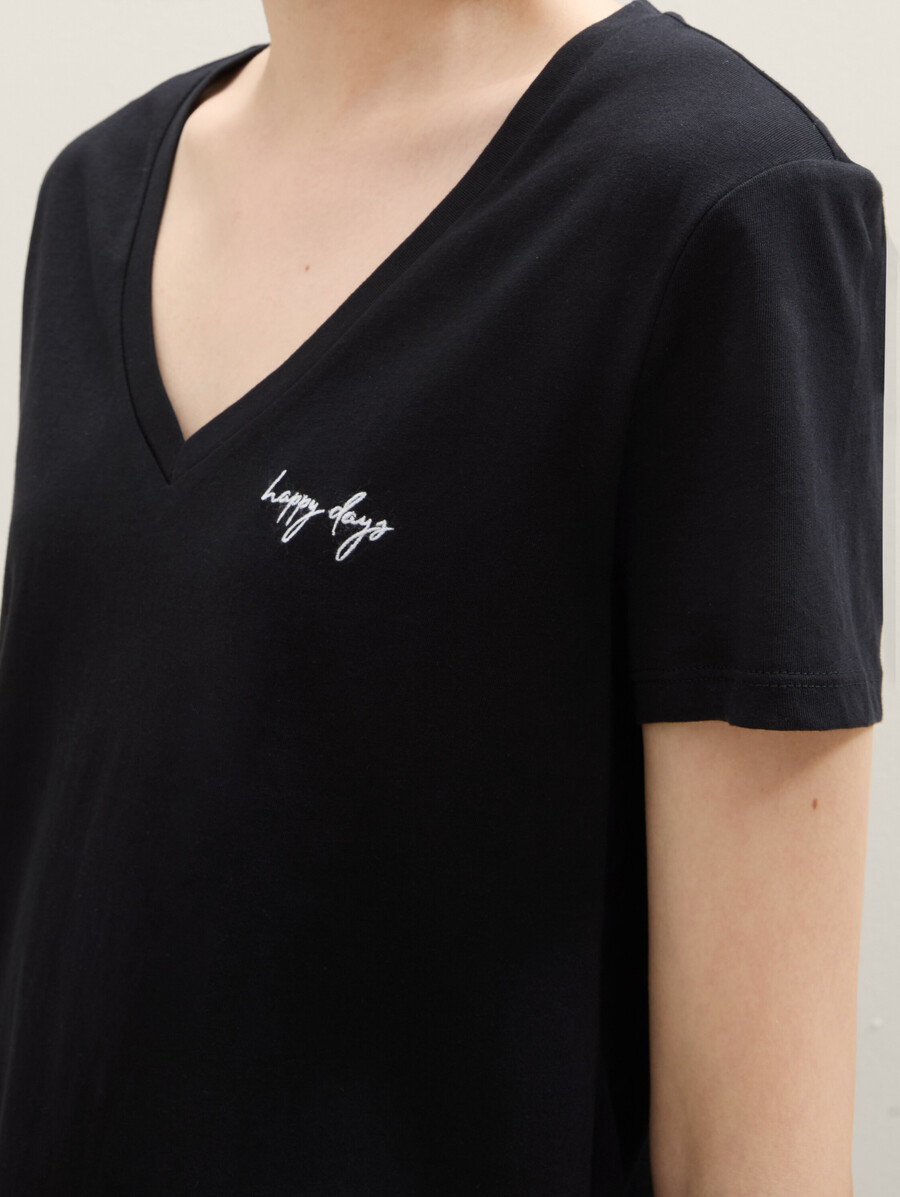 t-shirts à col en v lot de 2