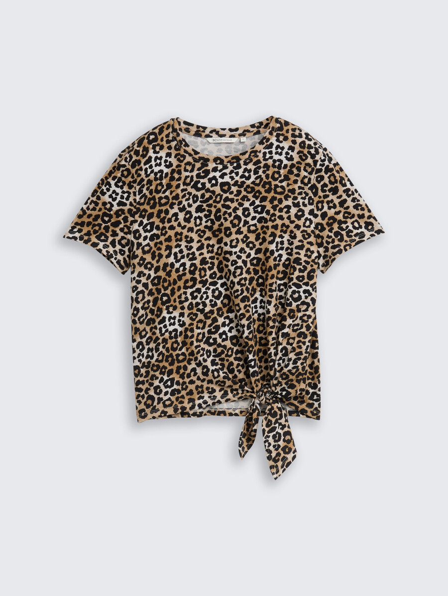 t-shirt avec détail de nœud