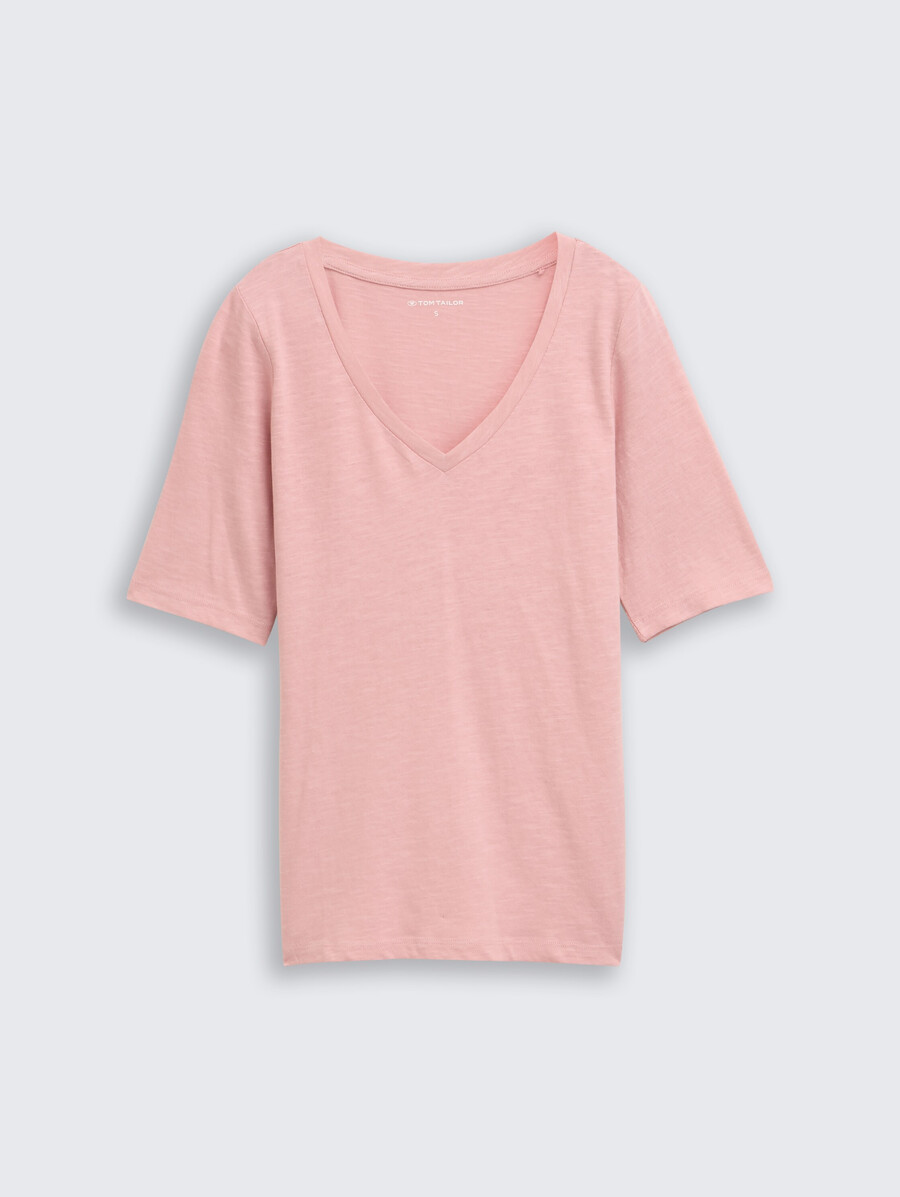 t-shirt à col en v