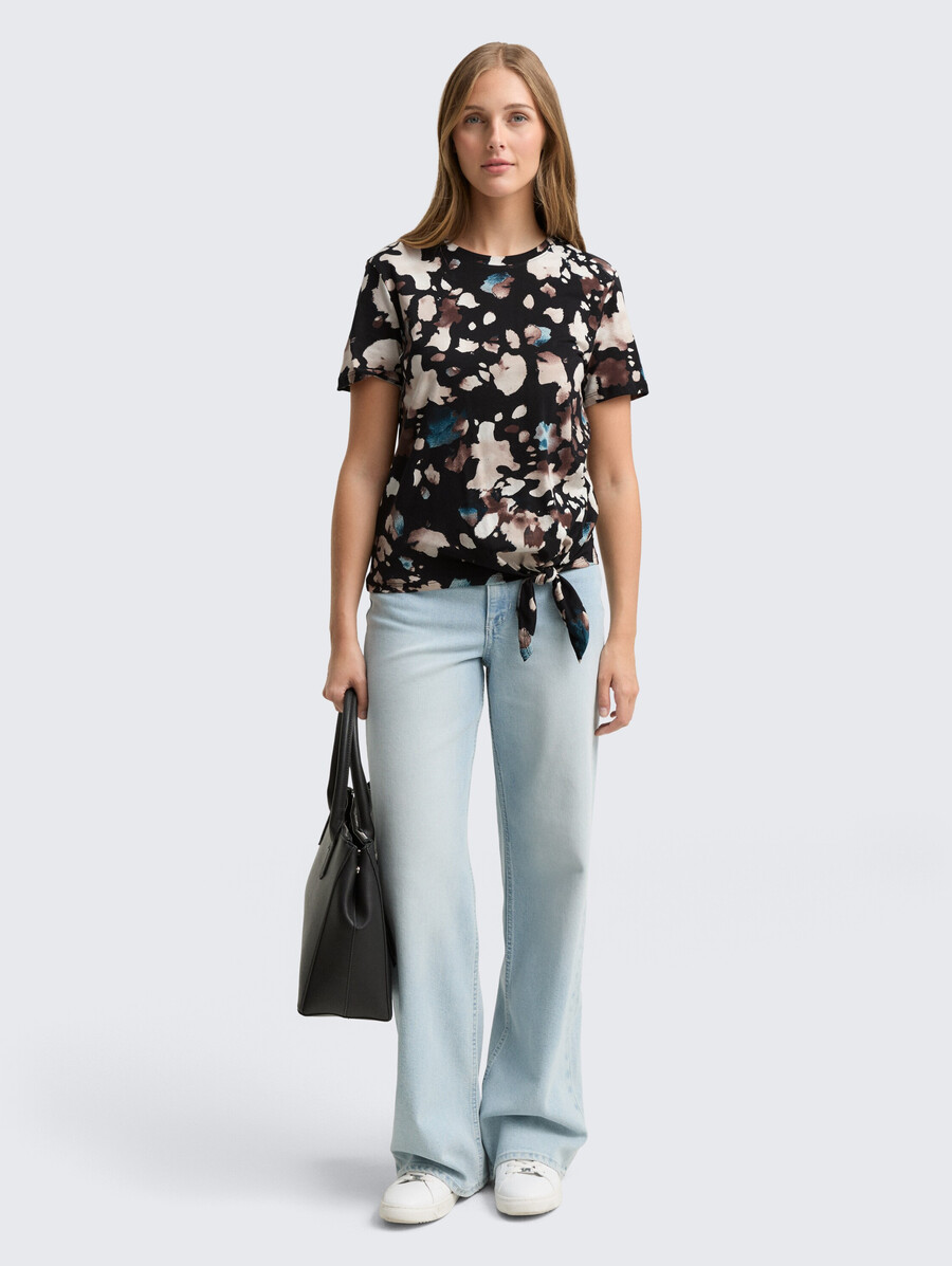 t-shirt avec détail de nœud