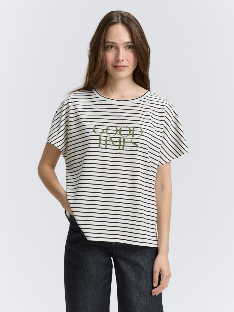 t-shirt à rayures