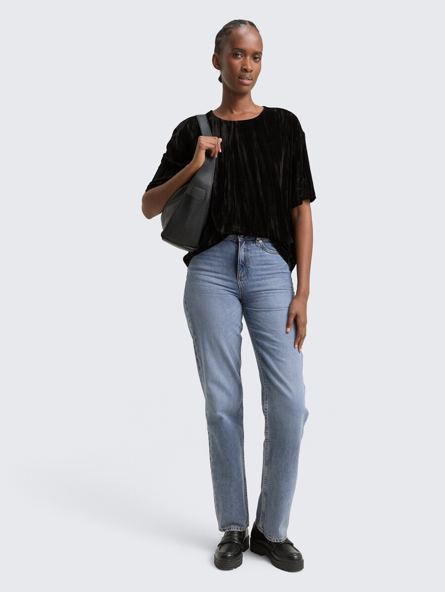 t-shirt ample en velours