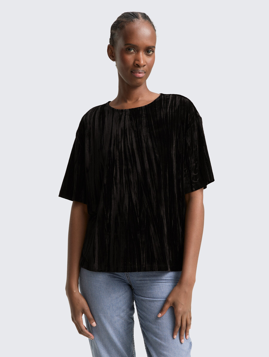 t-shirt ample en velours