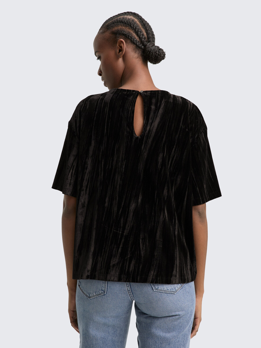 t-shirt ample en velours