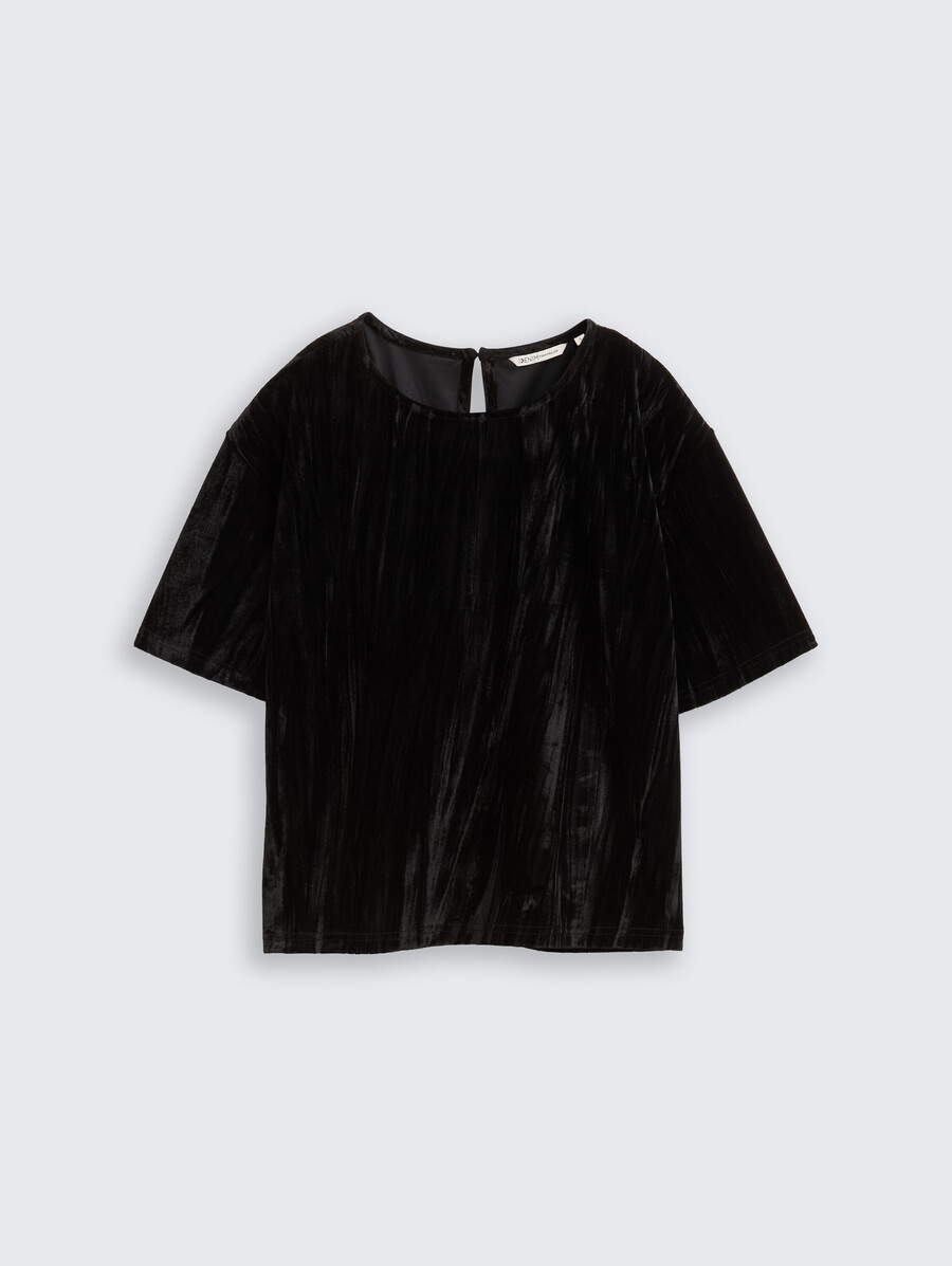 t-shirt ample en velours
