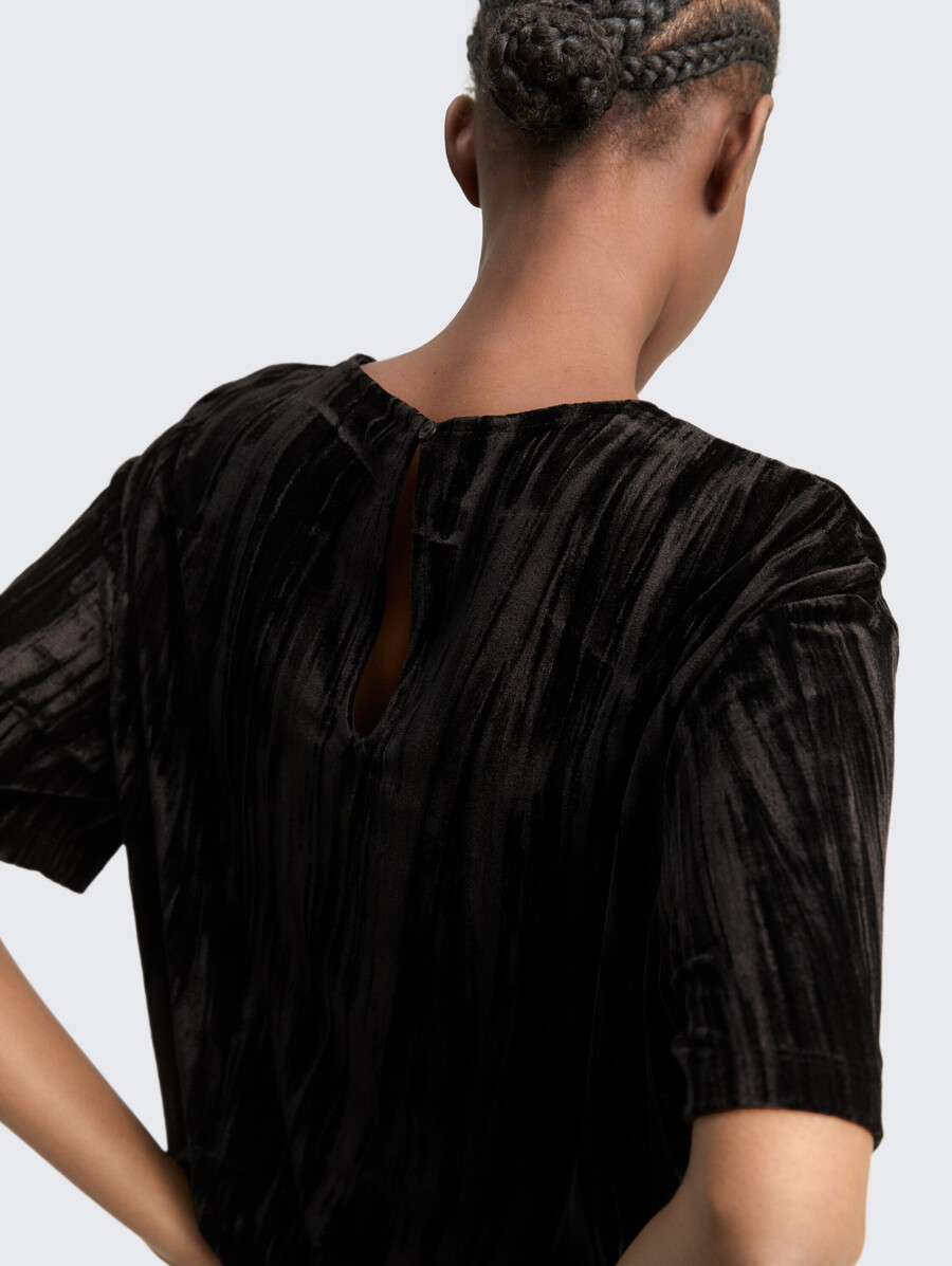 t-shirt ample en velours