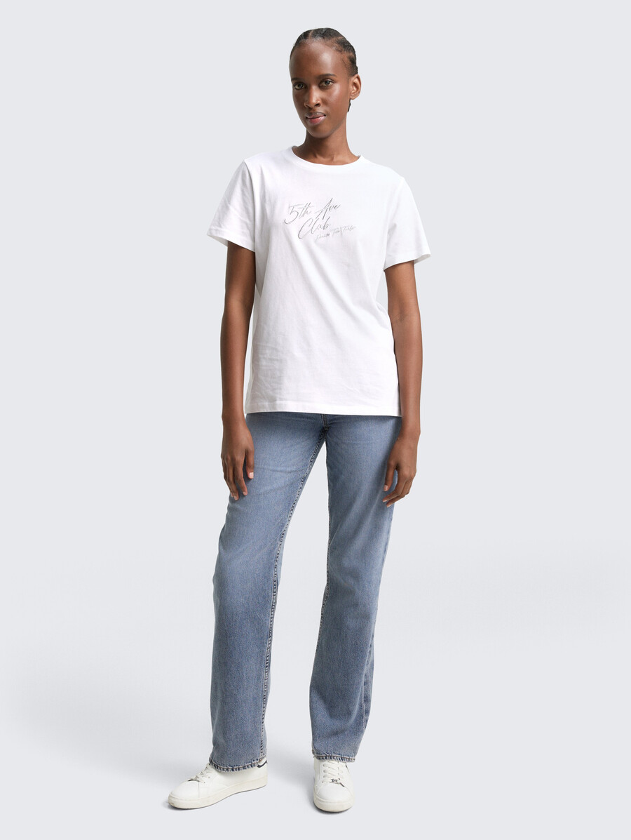 t-shirt ample avec broderie pailletée