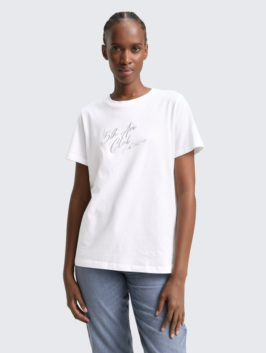 t-shirt ample avec broderie pailletée