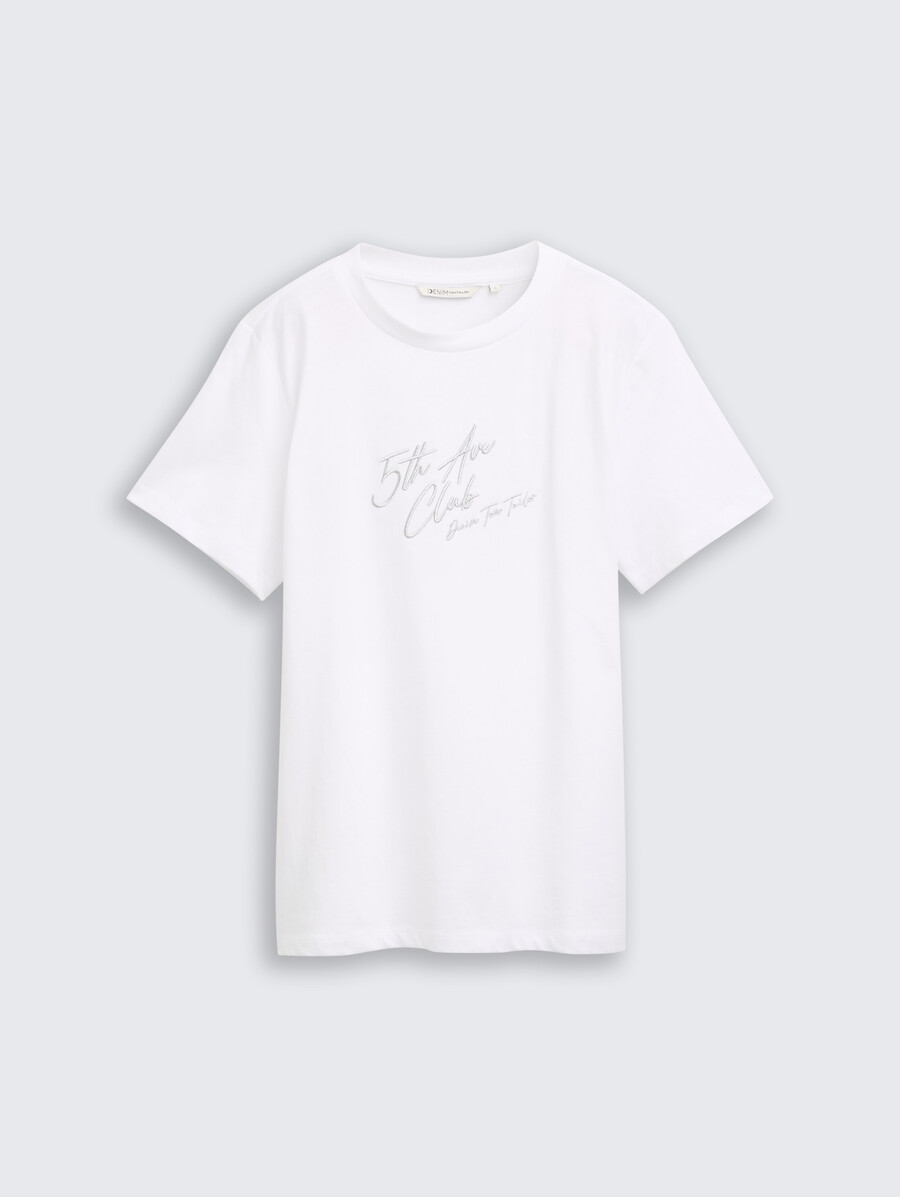 t-shirt ample avec broderie pailletée