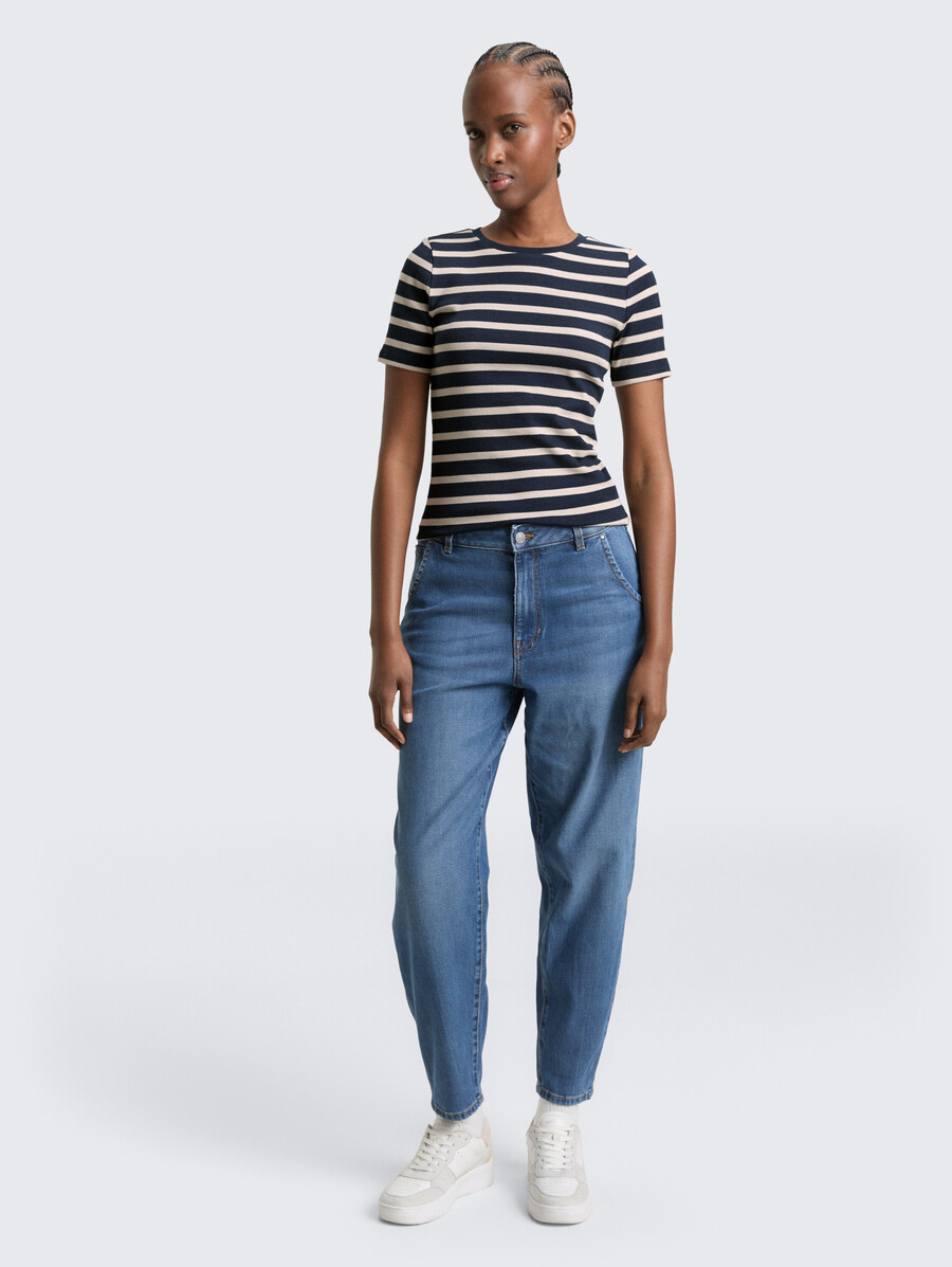 t-shirt ajusté à rayures