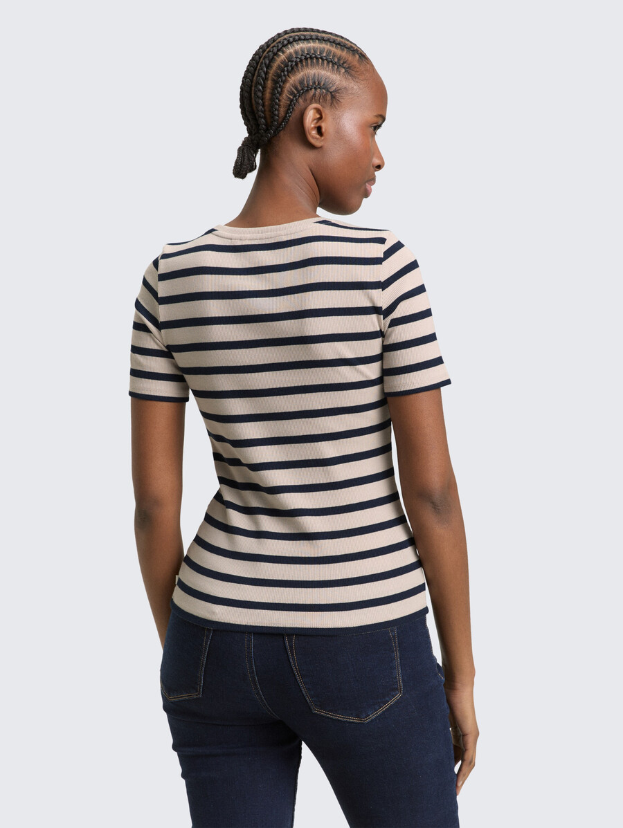 t-shirt ajusté à rayures