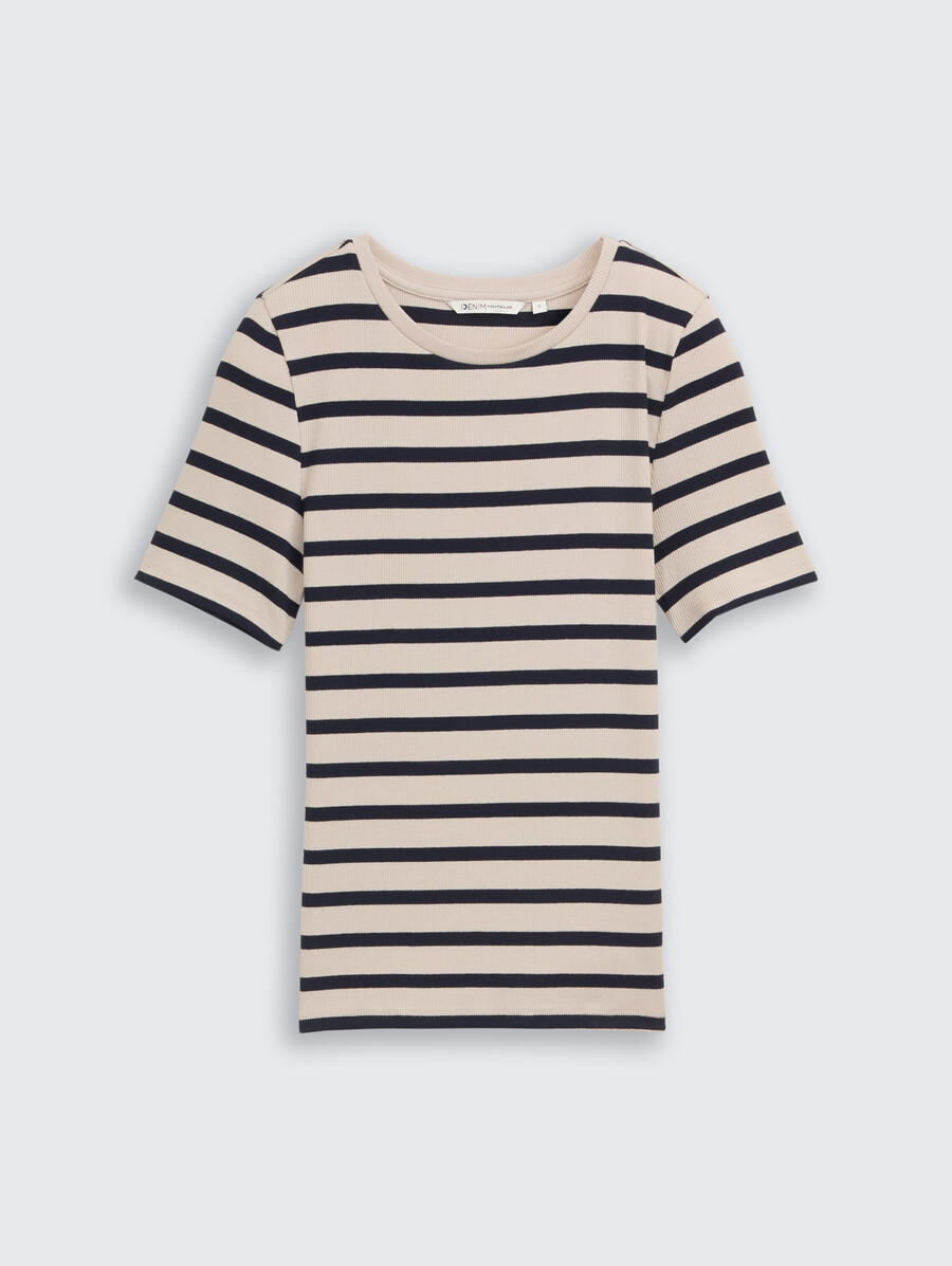 t-shirt ajusté à rayures