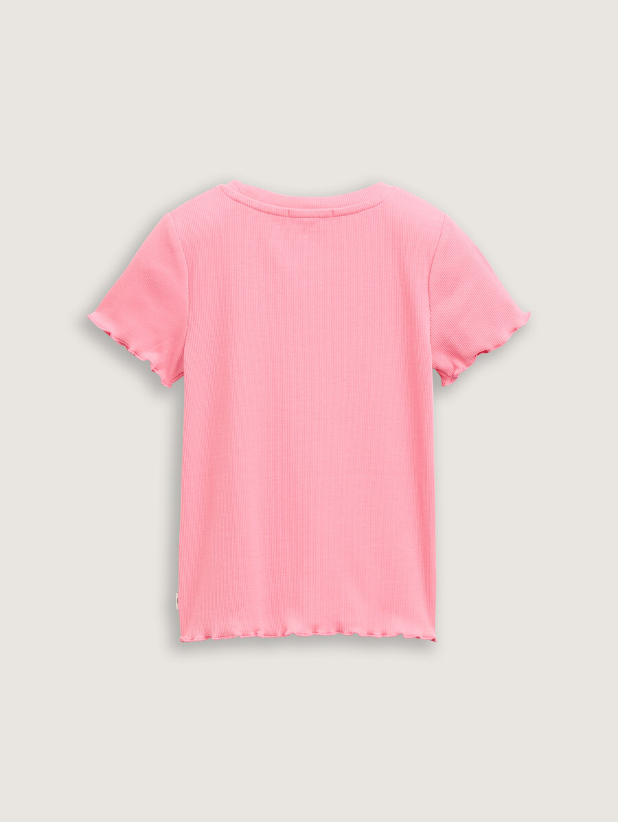 t-shirt côtelé imprimé