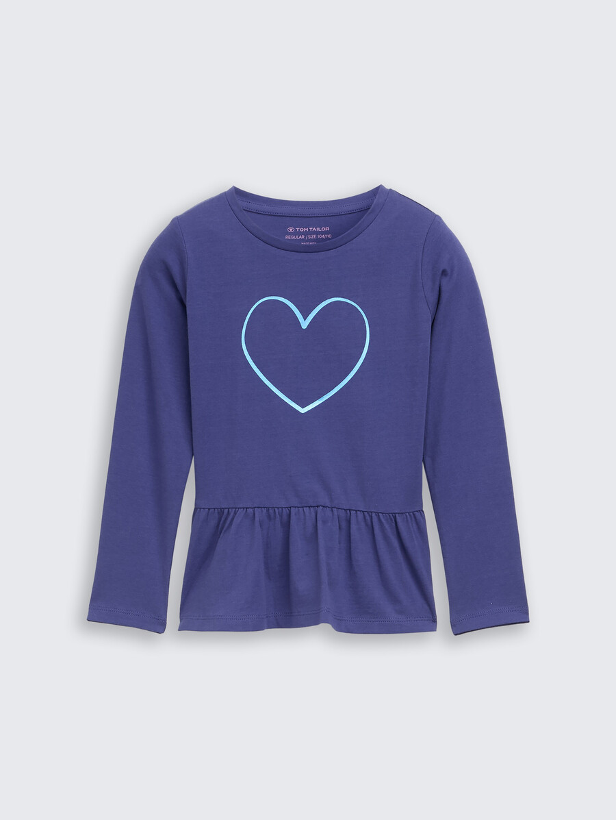 chemise à manches longues à volants