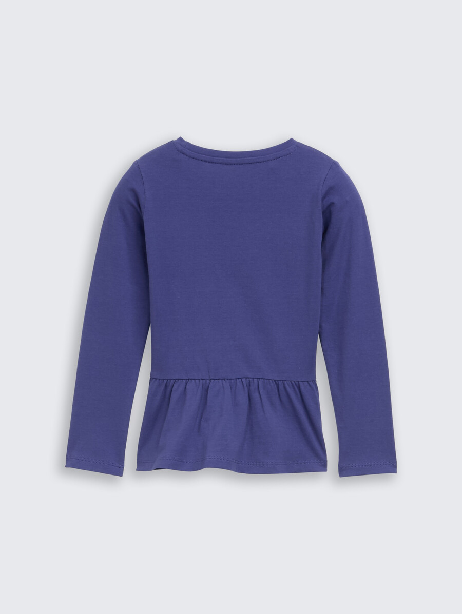 chemise à manches longues à volants