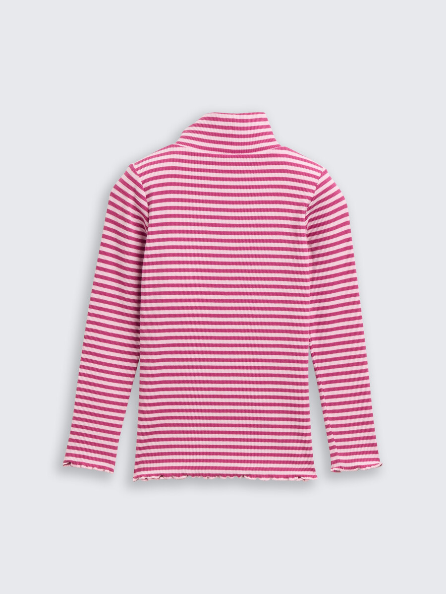 chemise côtelée à manches longues à motif rayé