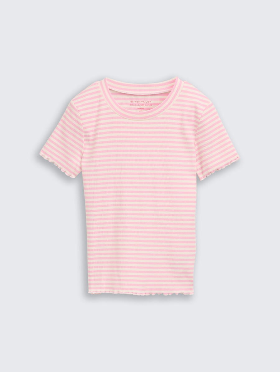 t-shirt court côtelé