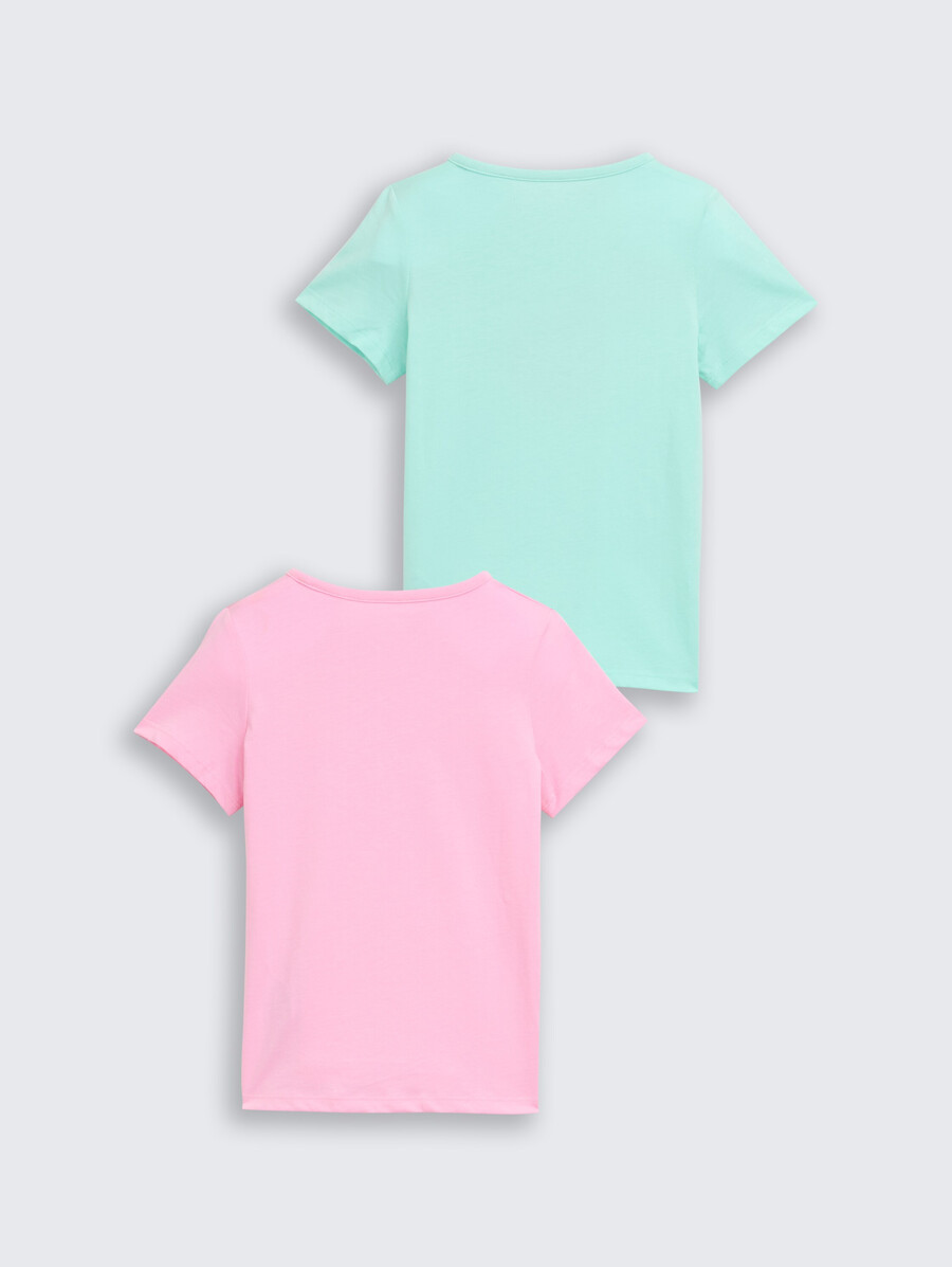lot de 2 t-shirts avec impression métallisée